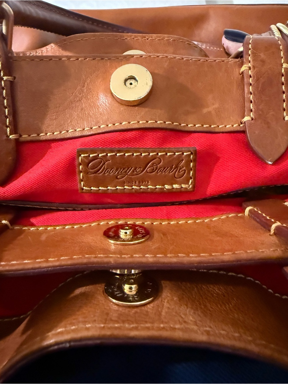 Dooney & Bourke Florentine Tan Leather Medium Shoulder Bag - Picture 13 of 16